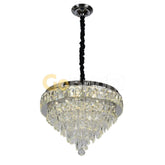 Lustra LED 50cm 112W cu Telecomanda Crystal 3 Tipuri de Lumini Crom